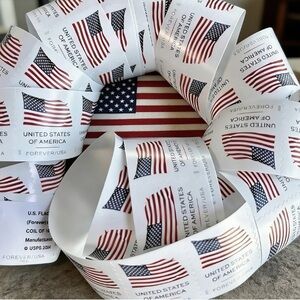 10 Roll 2025 Flags 1000 Stamps Forever Freedom Patriotism
